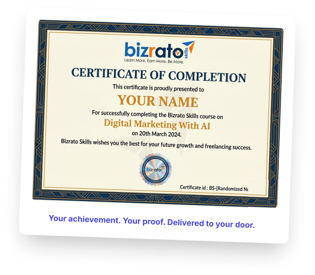 BizratoSkills Certificate of Completion